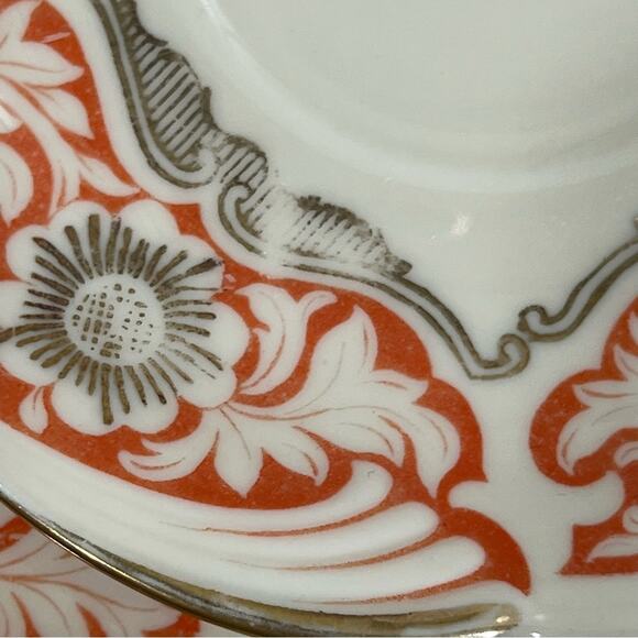 Schwarzenhammer bavaria 3 pc german trio teacup saucer dessert plate orange mcm - Picture 5 of 12